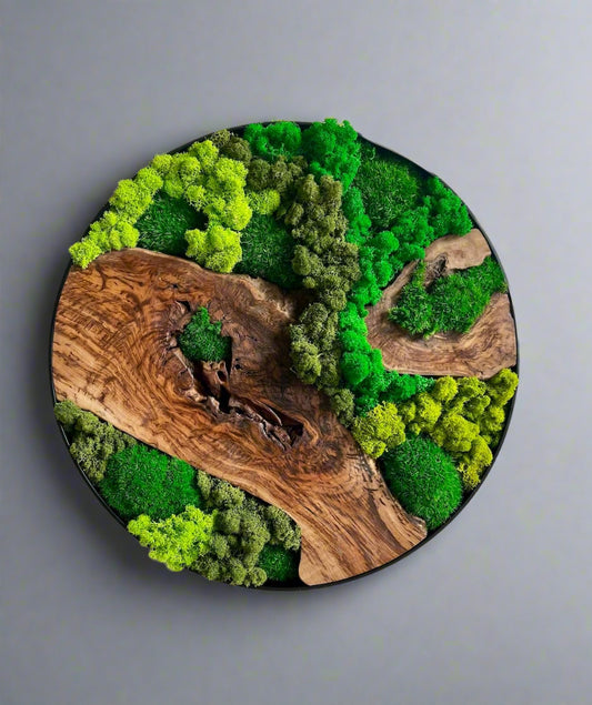 Naturens fraktaler - håndlaget veggkunst av mose