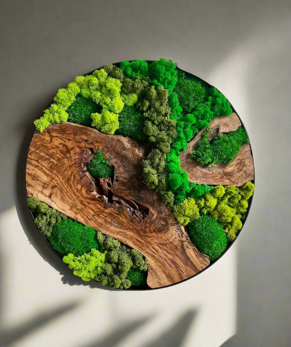 Naturens fraktaler - håndlaget veggkunst av mose