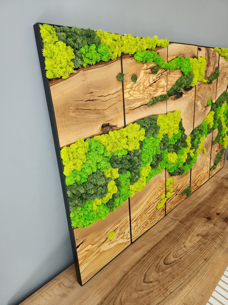 The Velvet Forest - custom moss art panel