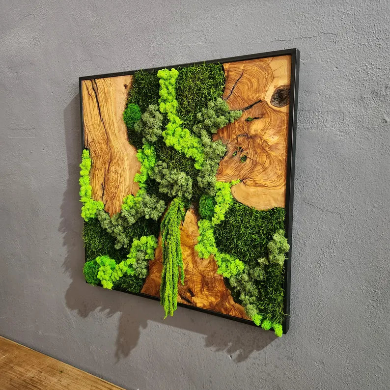 BloomNest - Håndlaget mose veggkunst